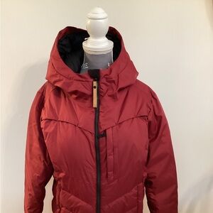 Indygena Maseda Red Hooded Puffer Jacket.(large)